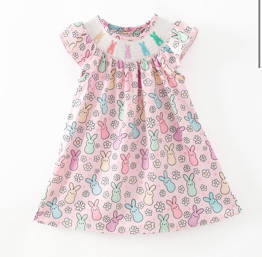 Daisy Peep Smocked Dress By Clover Cottage