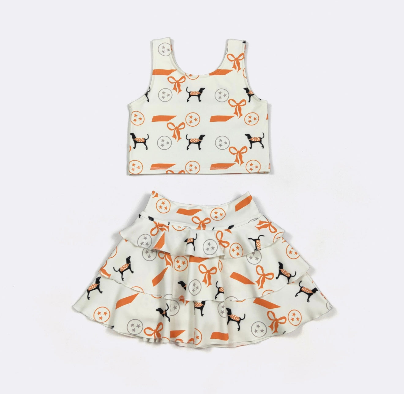 Tennessee Ruffle Girls Skort Set By Clover Cottage