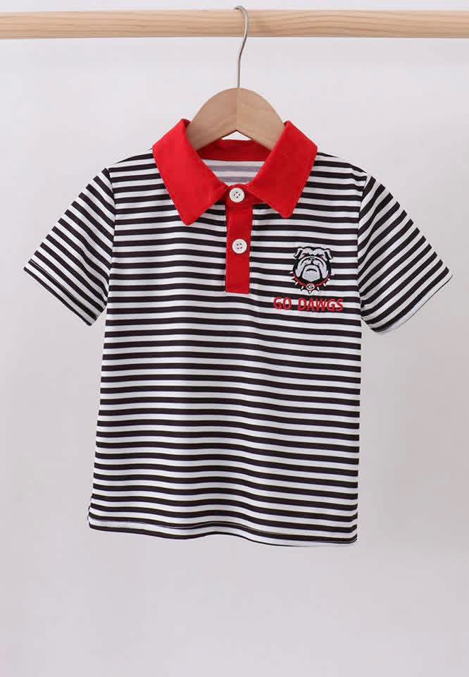Georgia Go Dawgs Stripe Top
