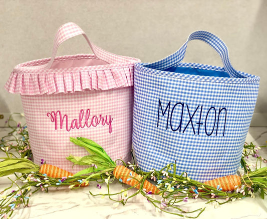 Gingham Easter Baskets