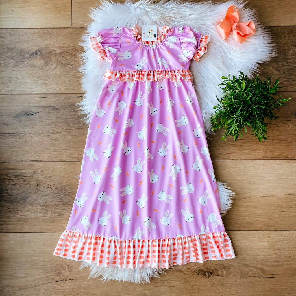 Pink Bunnies Lounge Maxi Dress by TwoCan