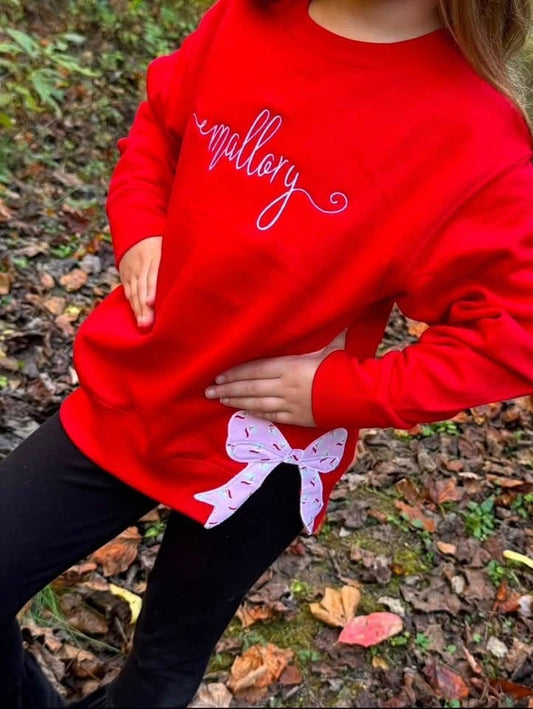 Christmas Side Bow Crewneck