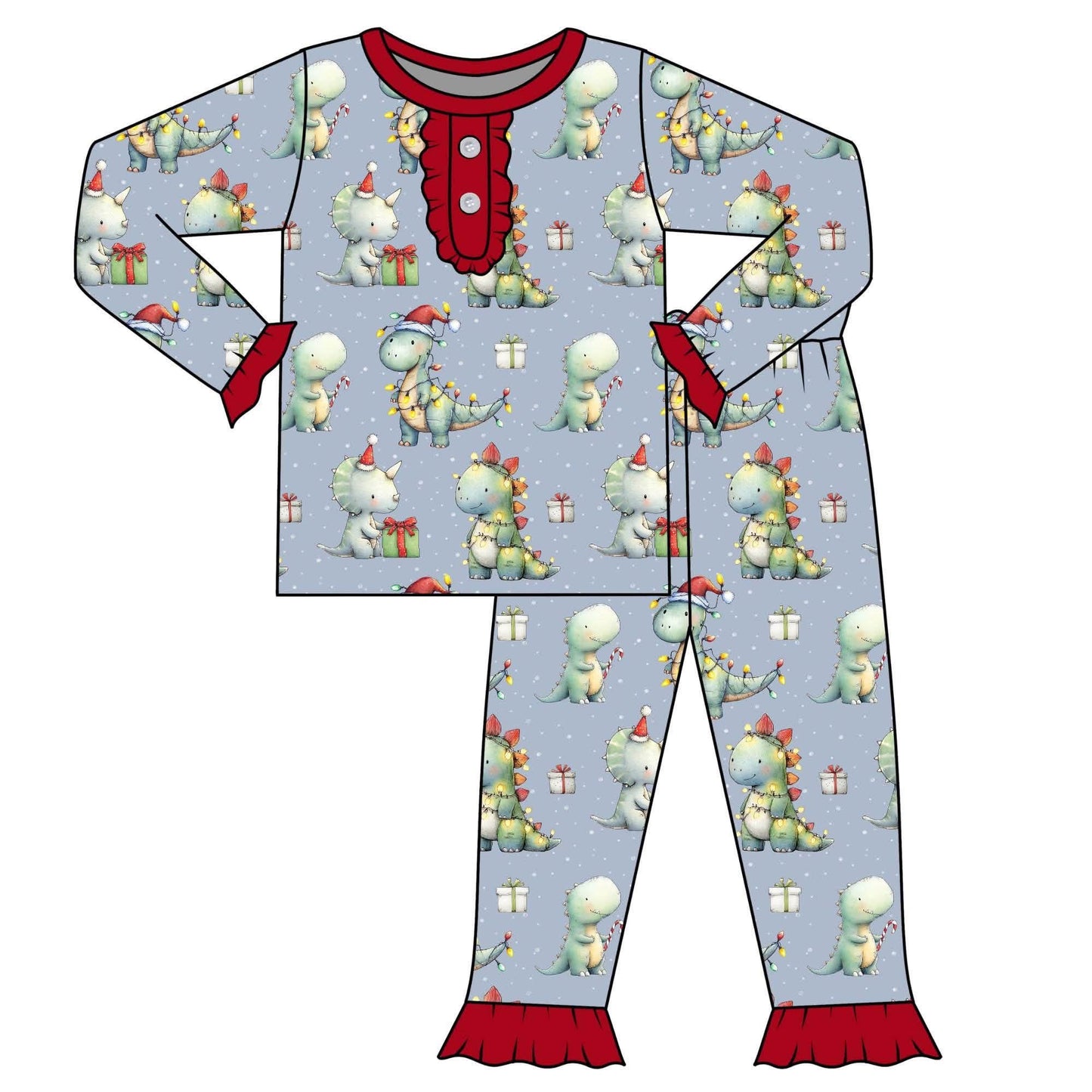 Dino-Mite Bright Girls Lounge Set