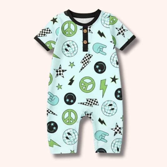 Pre-Order Electric Vibes Infant Romper By Pete + Lucy