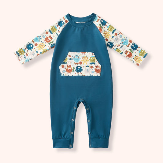 Pre-Order Monster Crew Infant Romper By Pete + Lucy