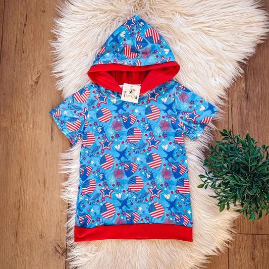 American Proud Hooded Tee By TwoCan
