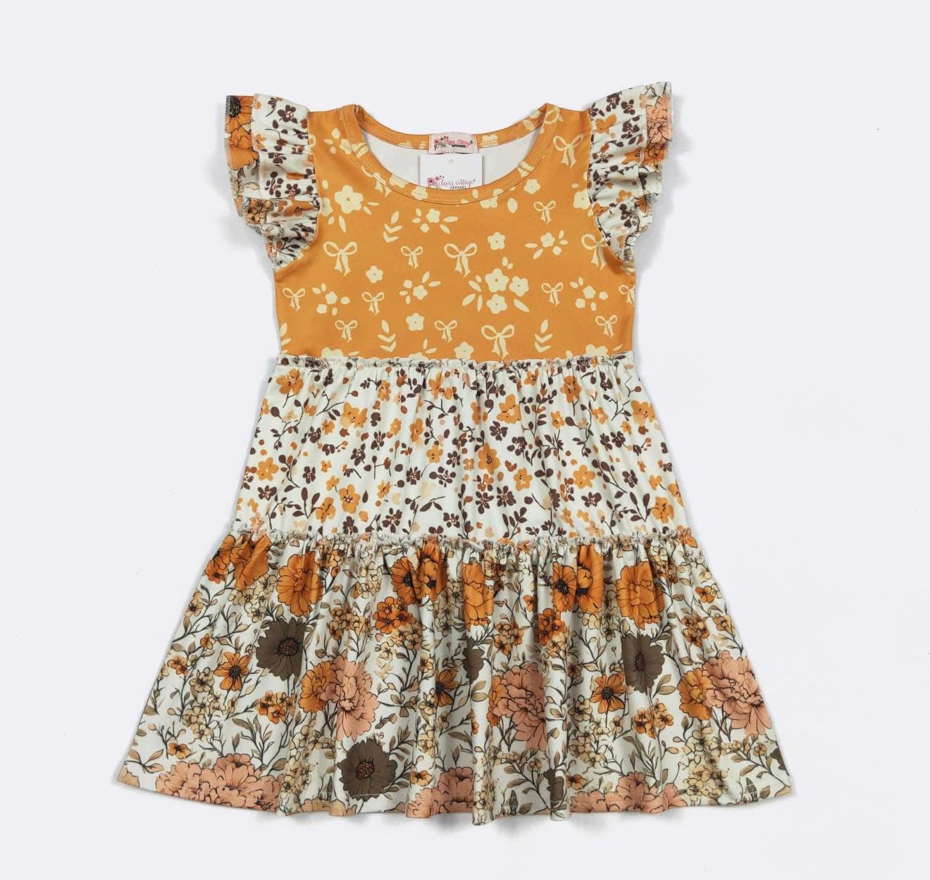 Fall Floral Tier Dress By Clover Cottage