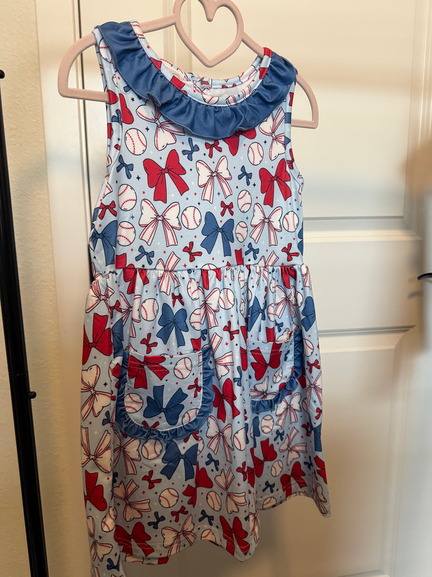 All-Star Baseball Bows Dress By The Hair Bow Company
