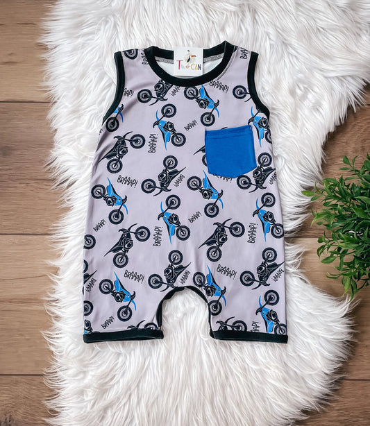 Dirt Bike Infant Romper by TwoCan