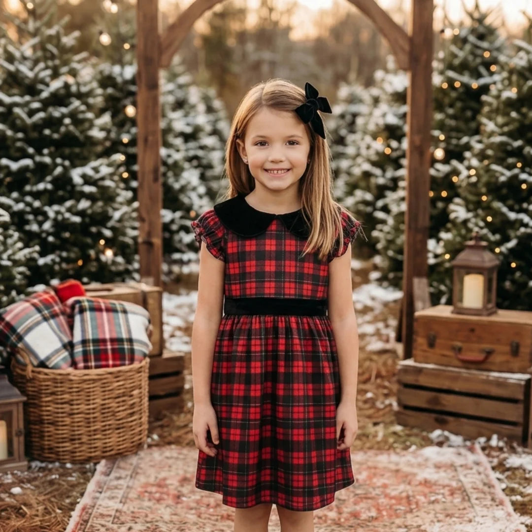 Pre-Order Classic Christmas Plaid Dress By TwoCan