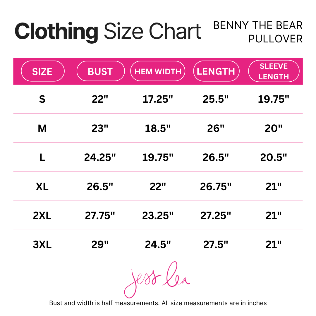 PREORDER- Benny The Bear Game Day Pullover