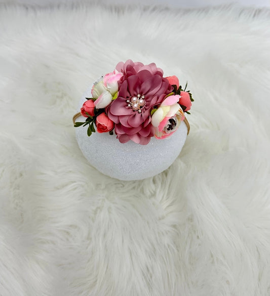 Mauve Bouquet Headband