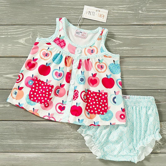 Sweet Apple Bummie Set by Pete + Lucy