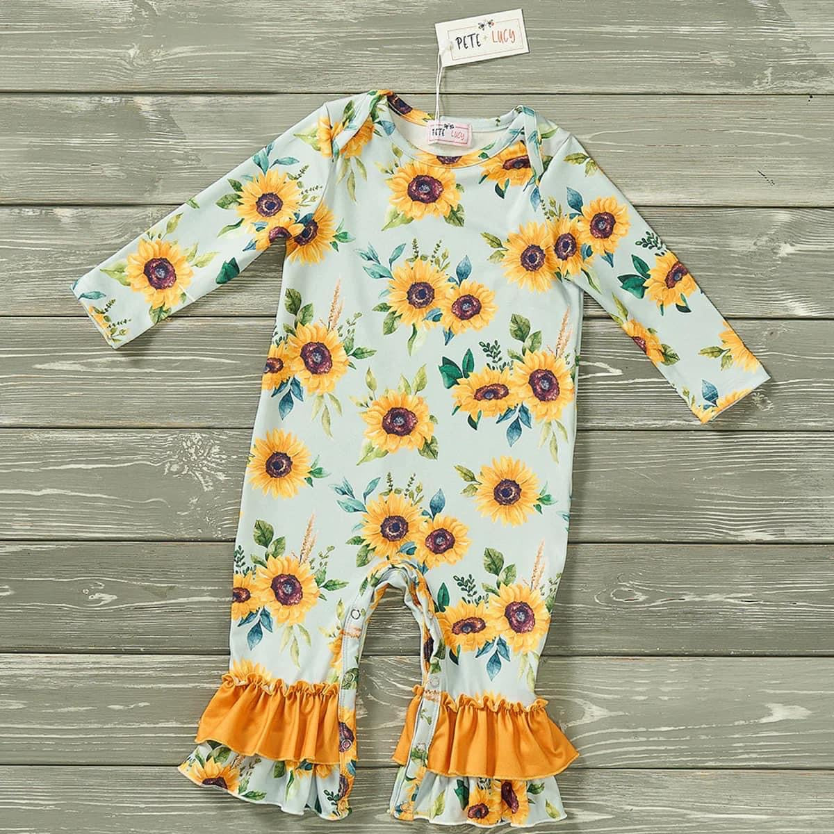 Pre-Order Sunny Petals Infant Romper by Pete + Lucy
