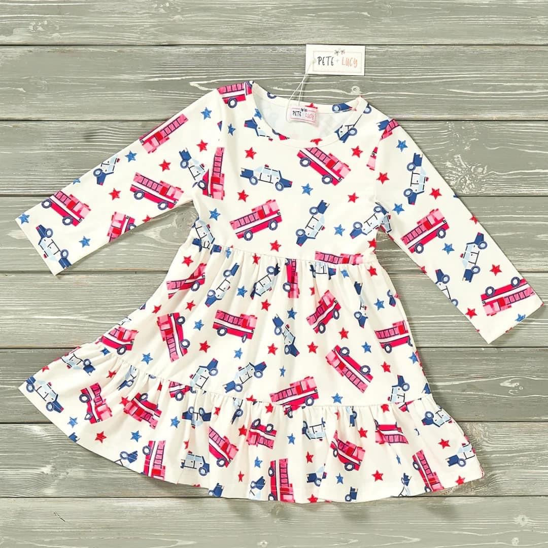 Pre-Order Brave Brigade: Girls Dress by Pete + Lucy