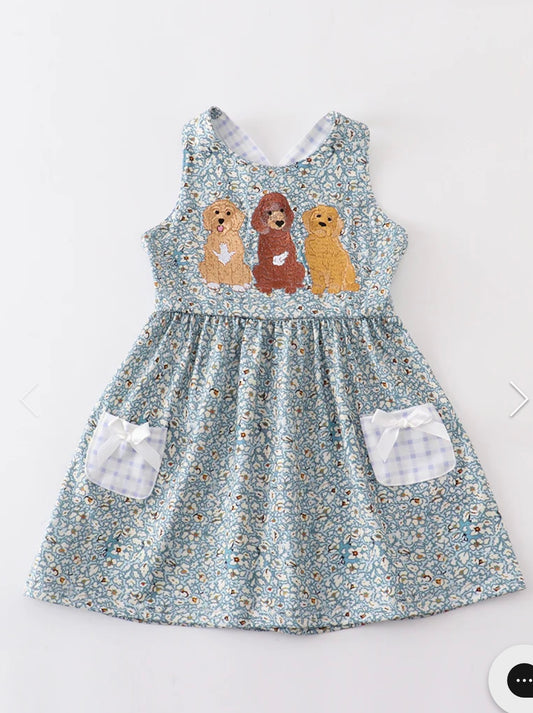 Doodle Embroidered dress by Honeydew
