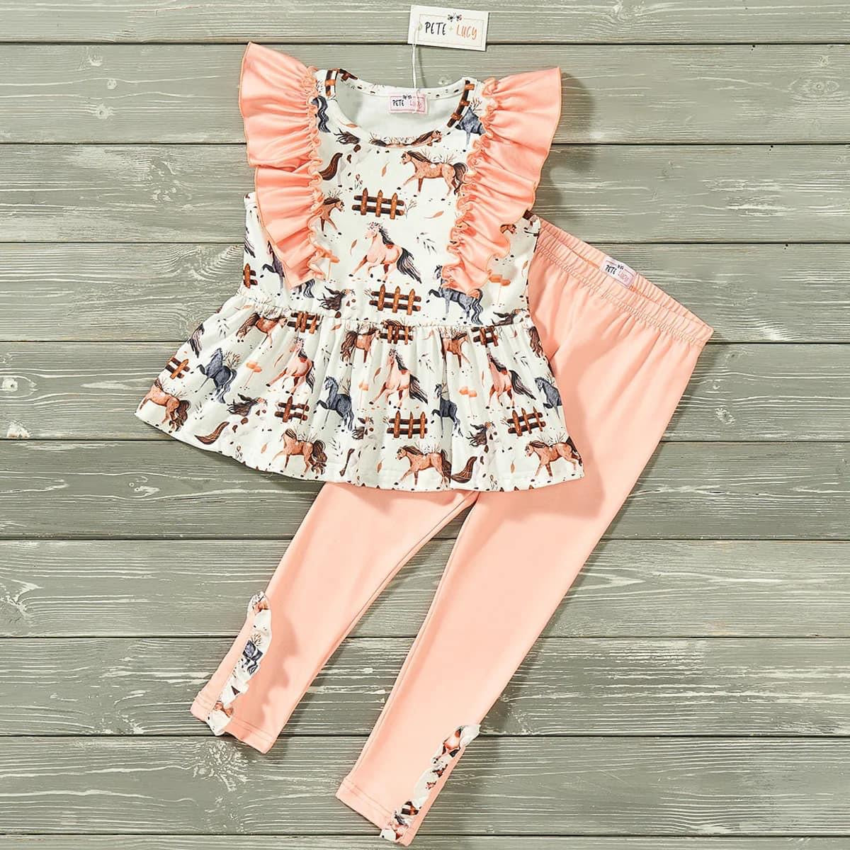 Pre-Order Horse Heaven Pants Set (short sleeve) by Pete + Lucy