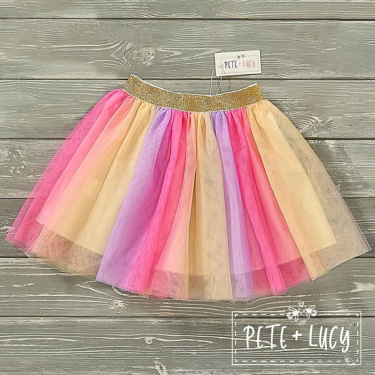 Tu Tu Good Multicolored Tulle Skirt by Pete + Lucy