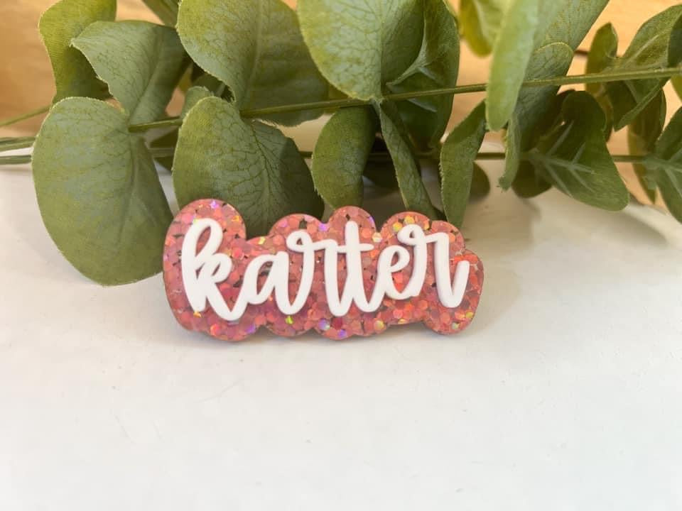 Acrylic Name Clips