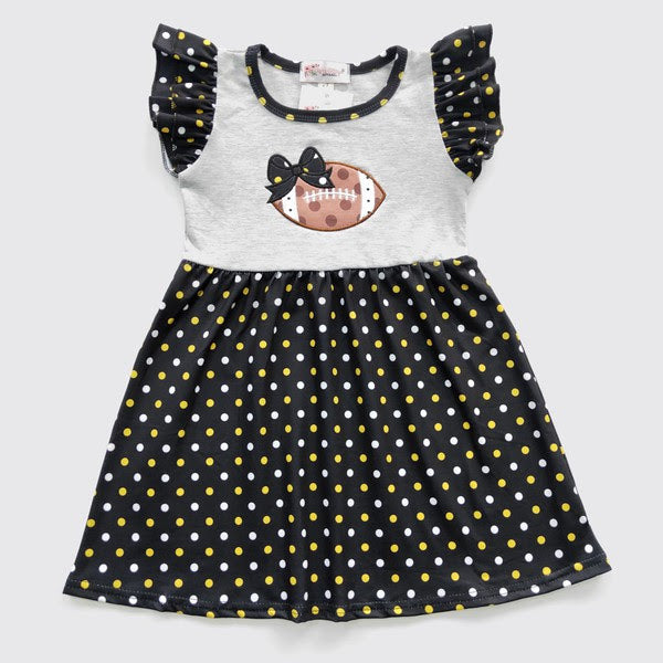 Black Football Dress by Clover Cottage
