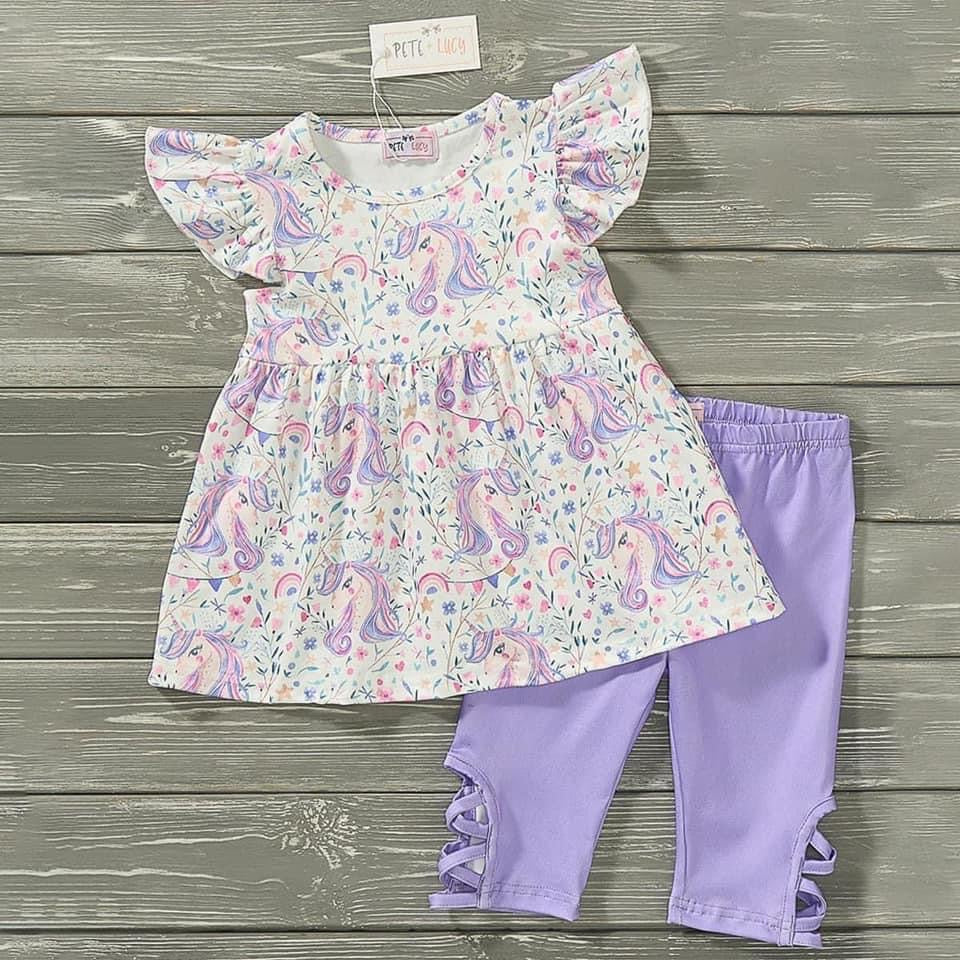 Lovely Unicorn Capri Set by Pete + Lucy