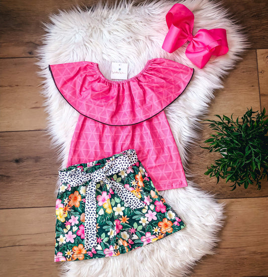 Island Blossoms Short Set by Wellie Kate