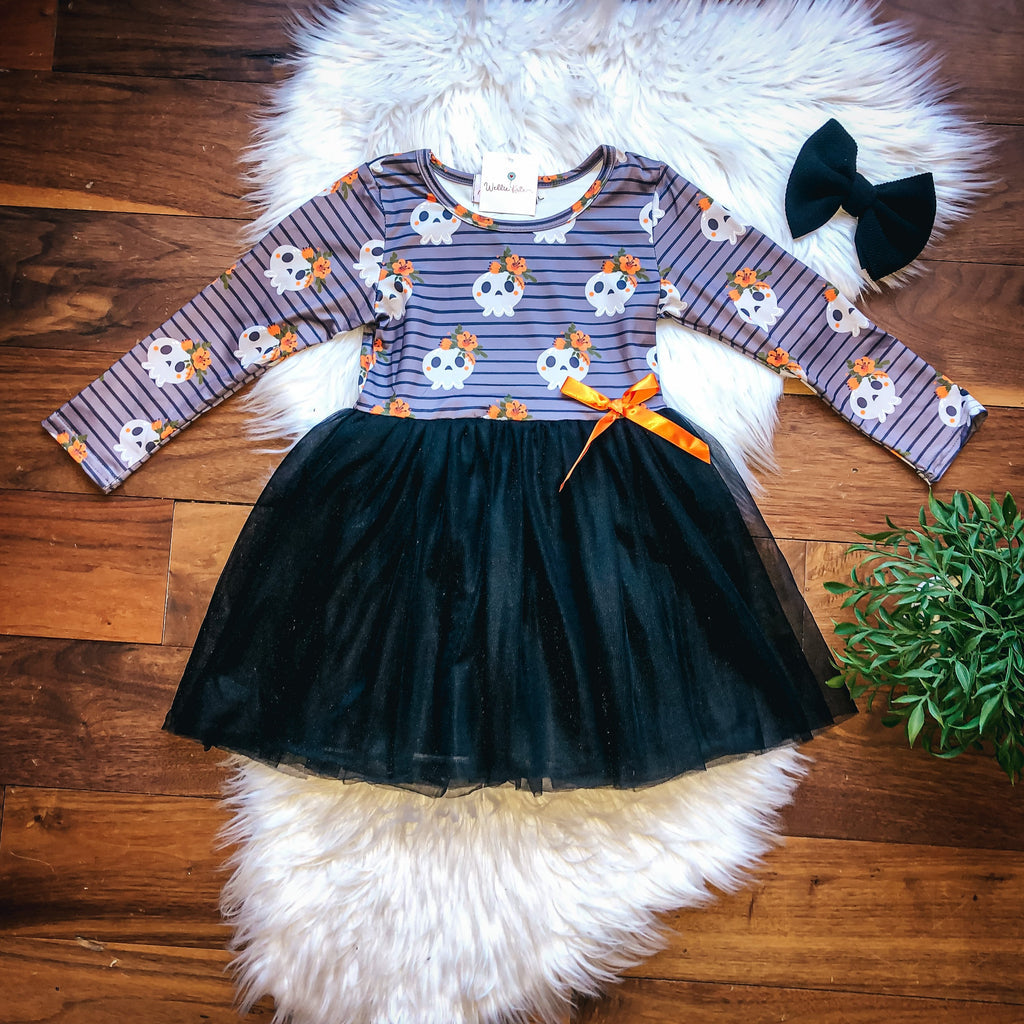 Sugar Skulls Tulle Dress by Wellie Kate