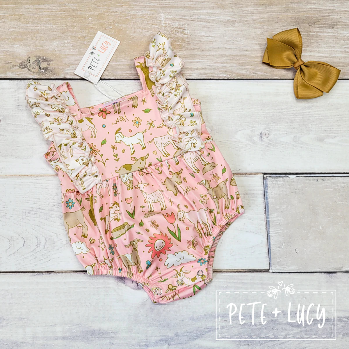 Fun with Goats Romper by Pete + Lucy