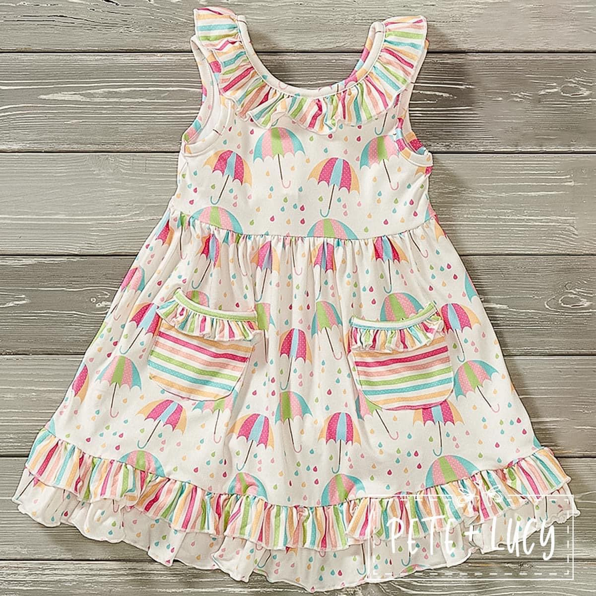Rainbow Rain Dress by Pete + Lucy