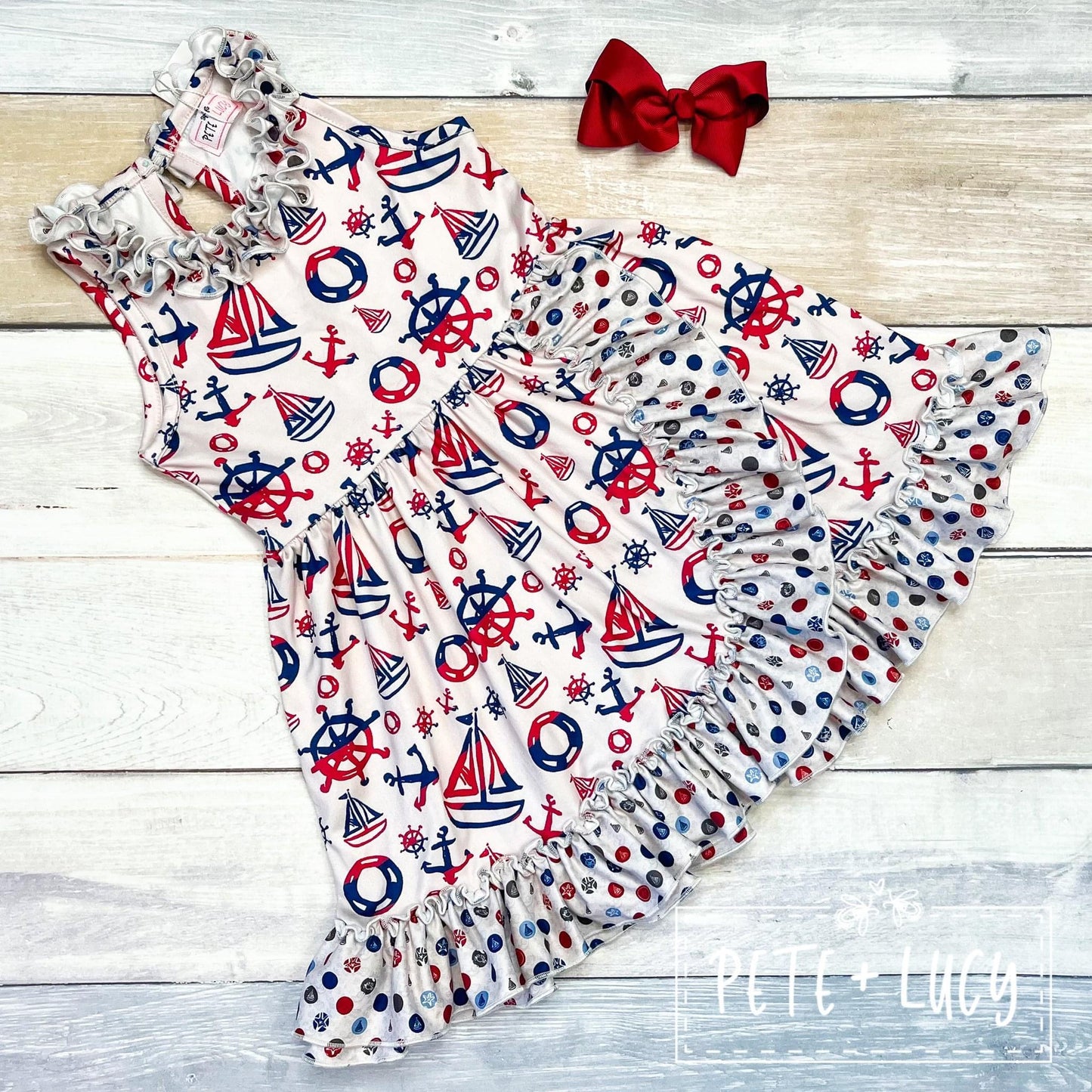 All Aboard Girls Dress by Pete + Lucy