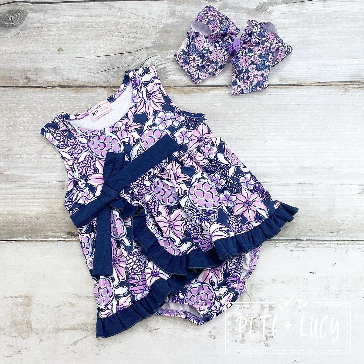 Tropical Turtles Infant Romper by Pete + Lucy
