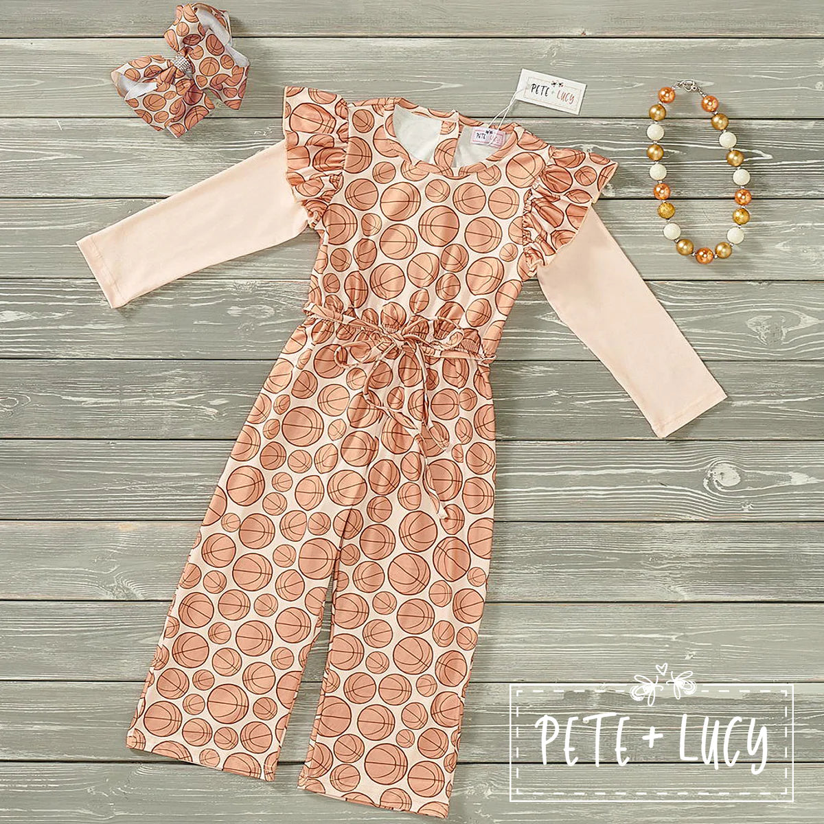 Basketball Safari: Jumpsuit- Long Sleeve by Pete + Lucy