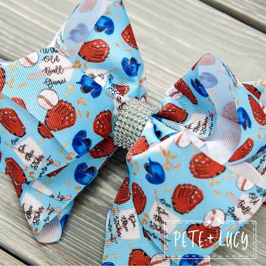 Old Ball Game Deluxe Bow by Pete + Lucy