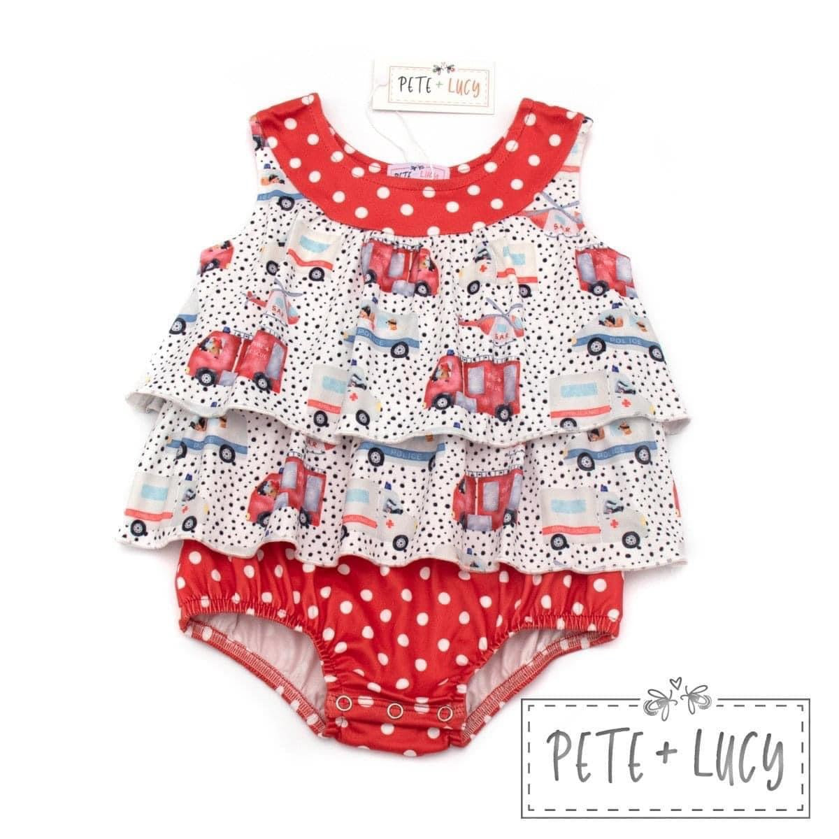 To The Rescue Girls Romper by Pete + Lucy