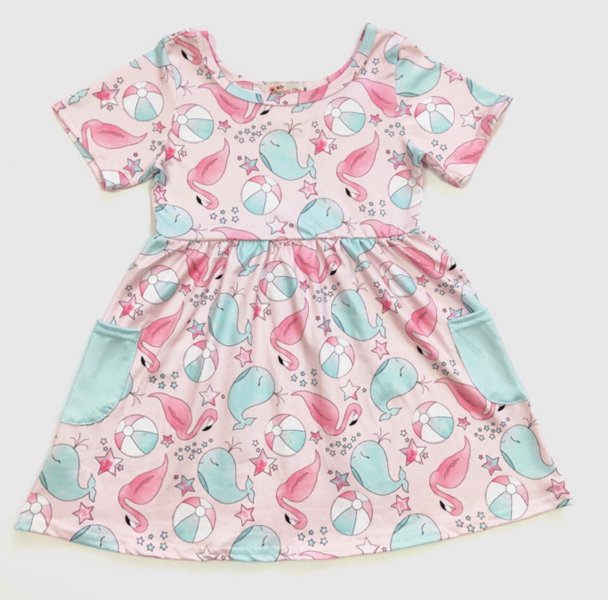 Beach Days Girls Dress by Clover Cottage