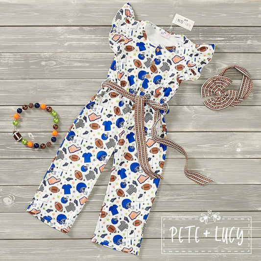 Family Football Girls Romper by Pete + Lucy