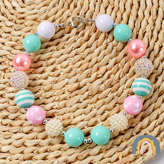 Bloom With Grace Bubble Gum Necklace by Okie & Lou