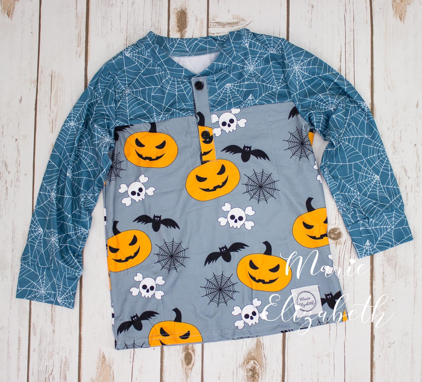Spiderweb Halloween Shirt by Marie Elizabeth