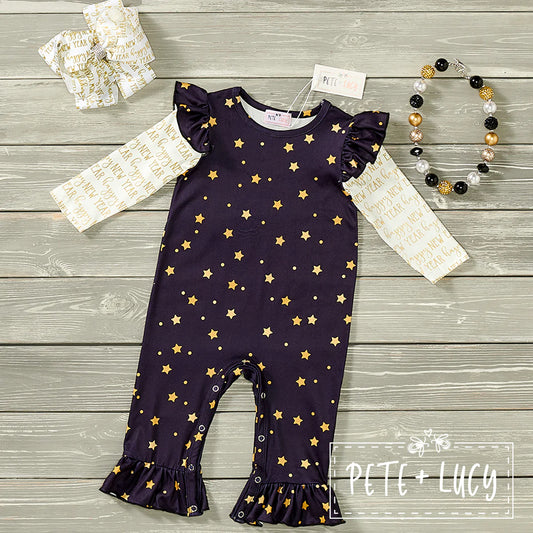 Have A Great New Year! Girls Infant Romper by Pete + Lucy