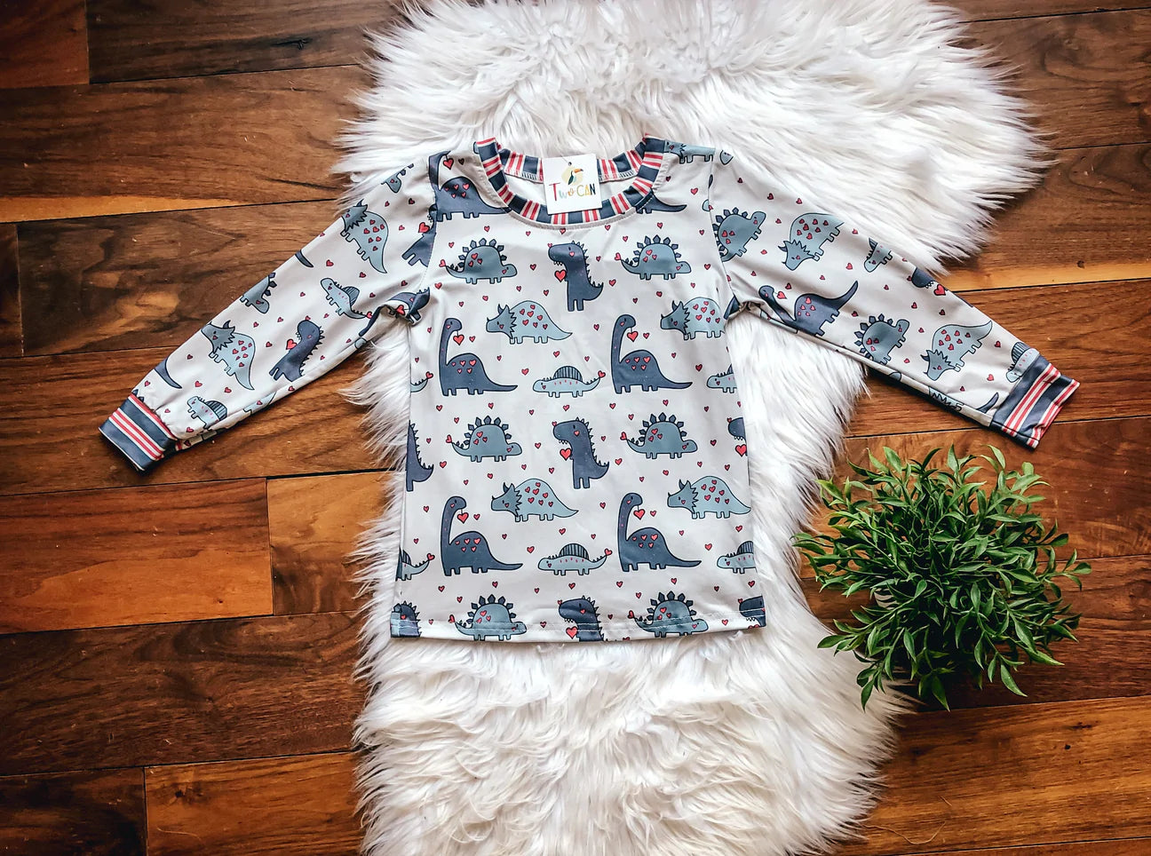 Dino Love Long Sleeve Tee by TwoCan