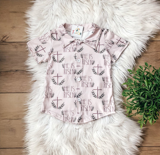 He is Risen Button Down by TwoCan