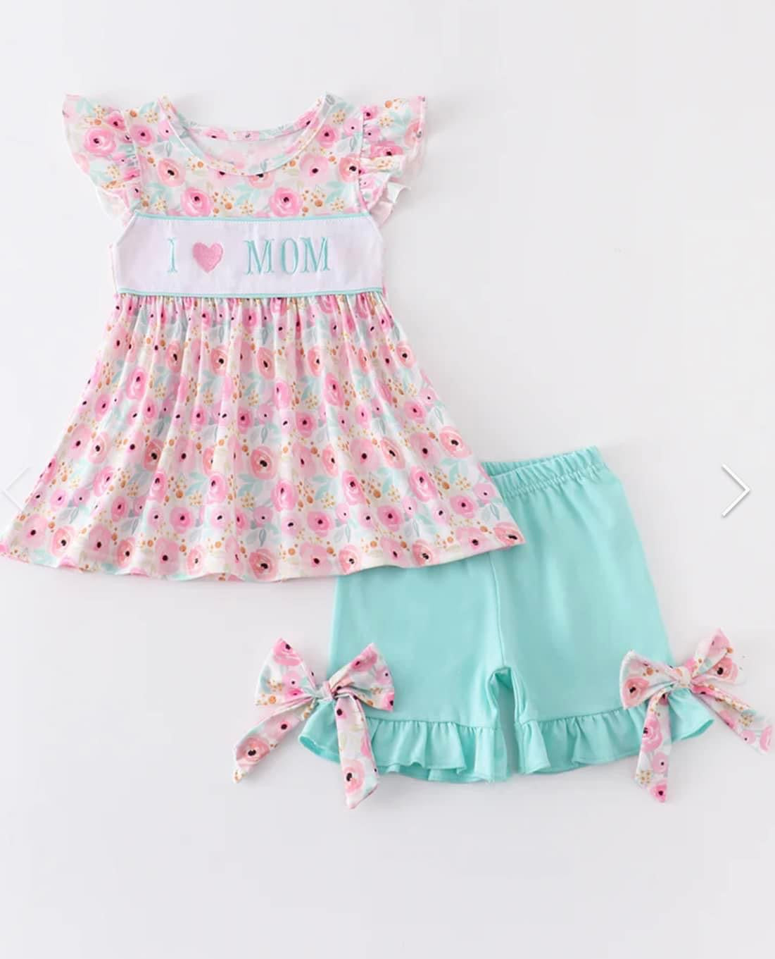 I ❤️ Mom Short Set by Honeydew