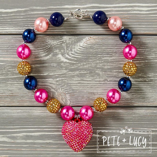 Geo Hearts Necklace by Pete + Lucy