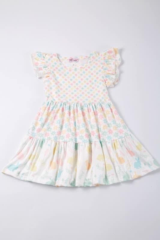 Bunny Daisy Girls Dress by Clover Cottage