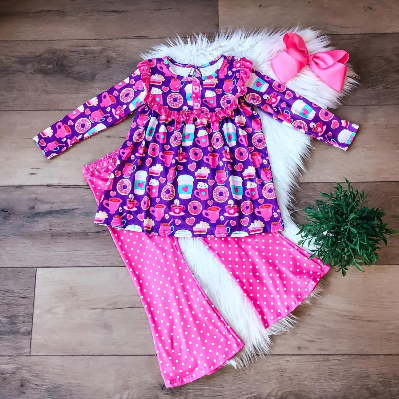 Latte Love Flare Set by Wellie Kate