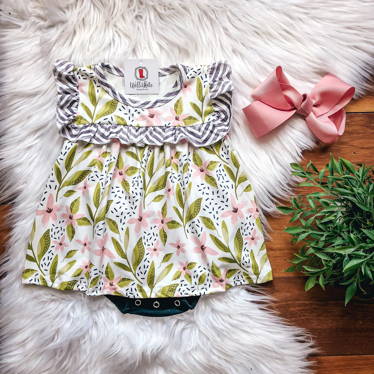 Pink Lily Infant Onesie by Wellie Kate