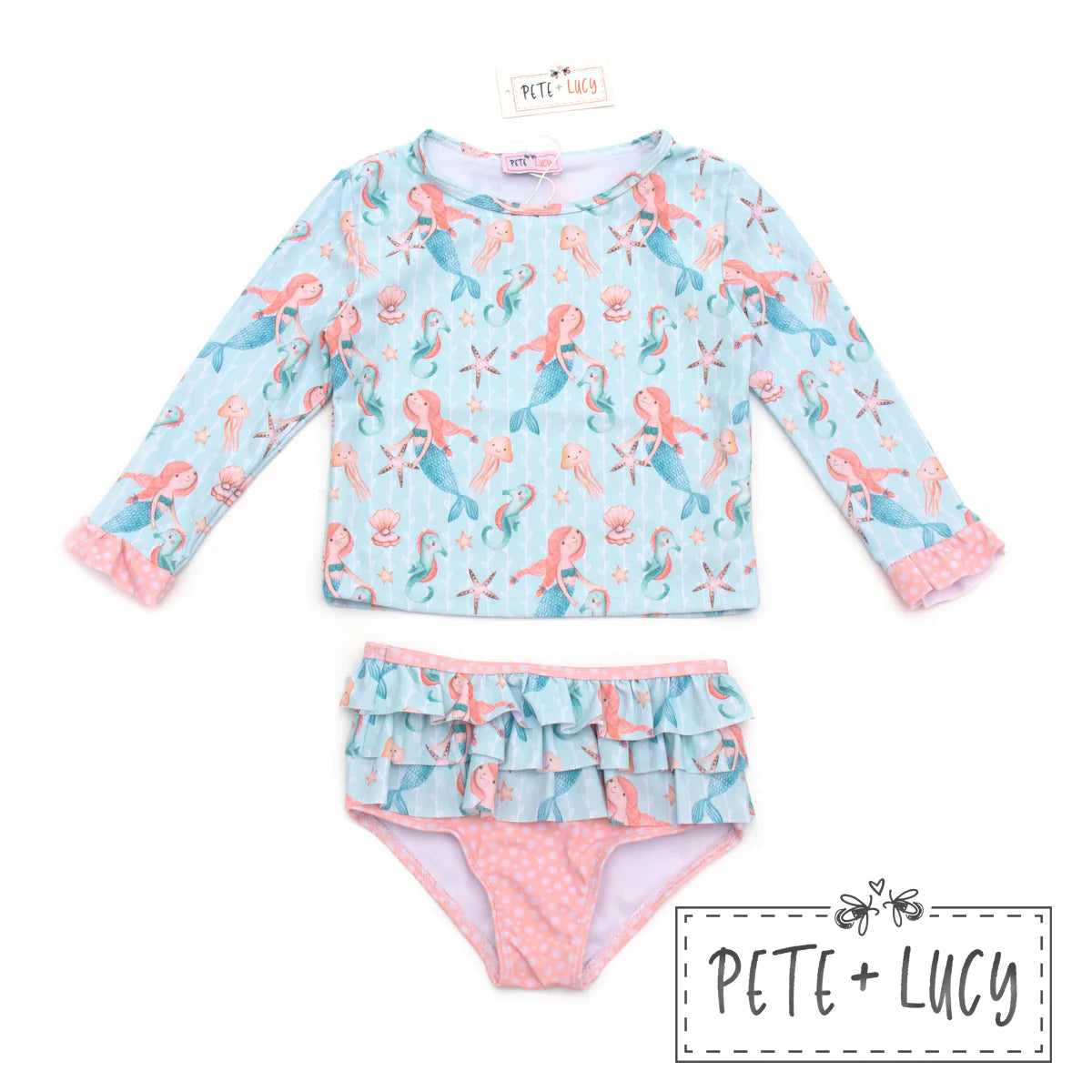 Swim with the Mermaids 2-Piece Swim (Rashguard) by Pete + Lucy