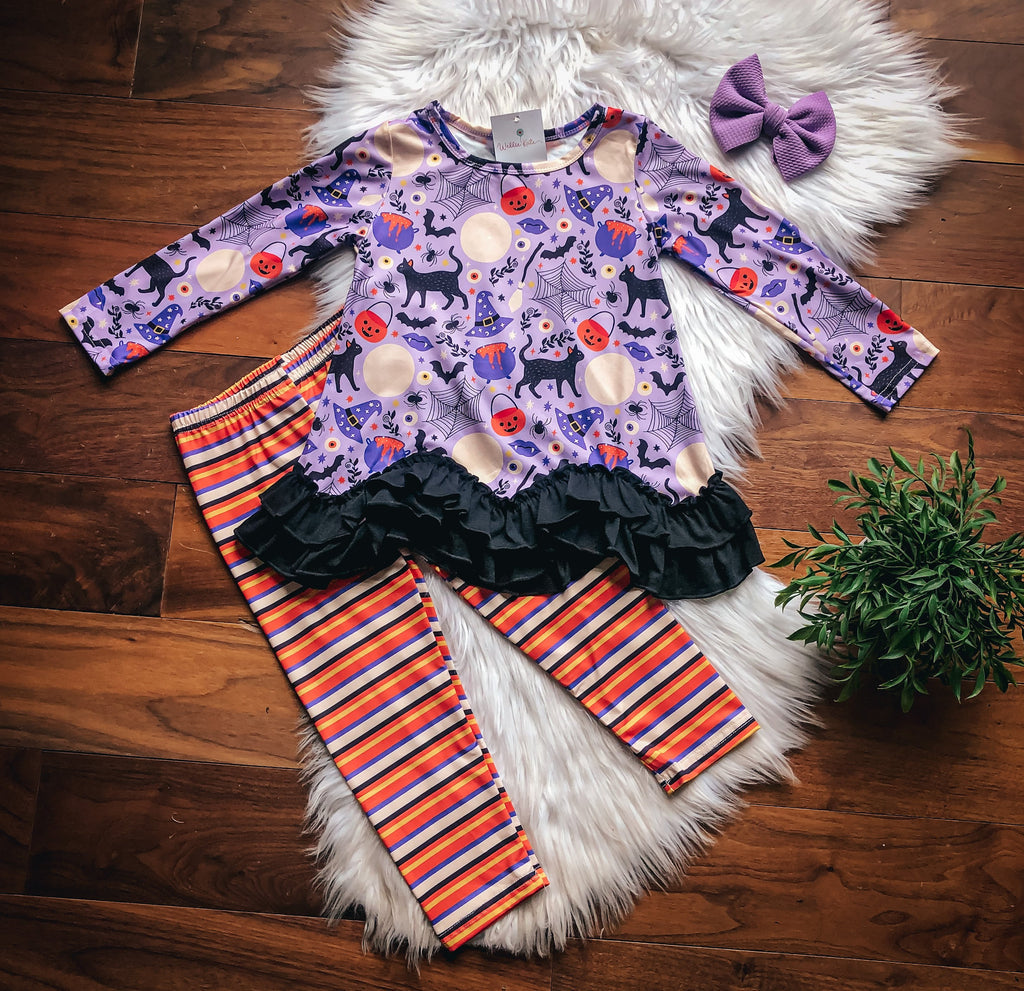 Pre-Order Spook-Tacular Halloween Pant Set by Wellie Kate