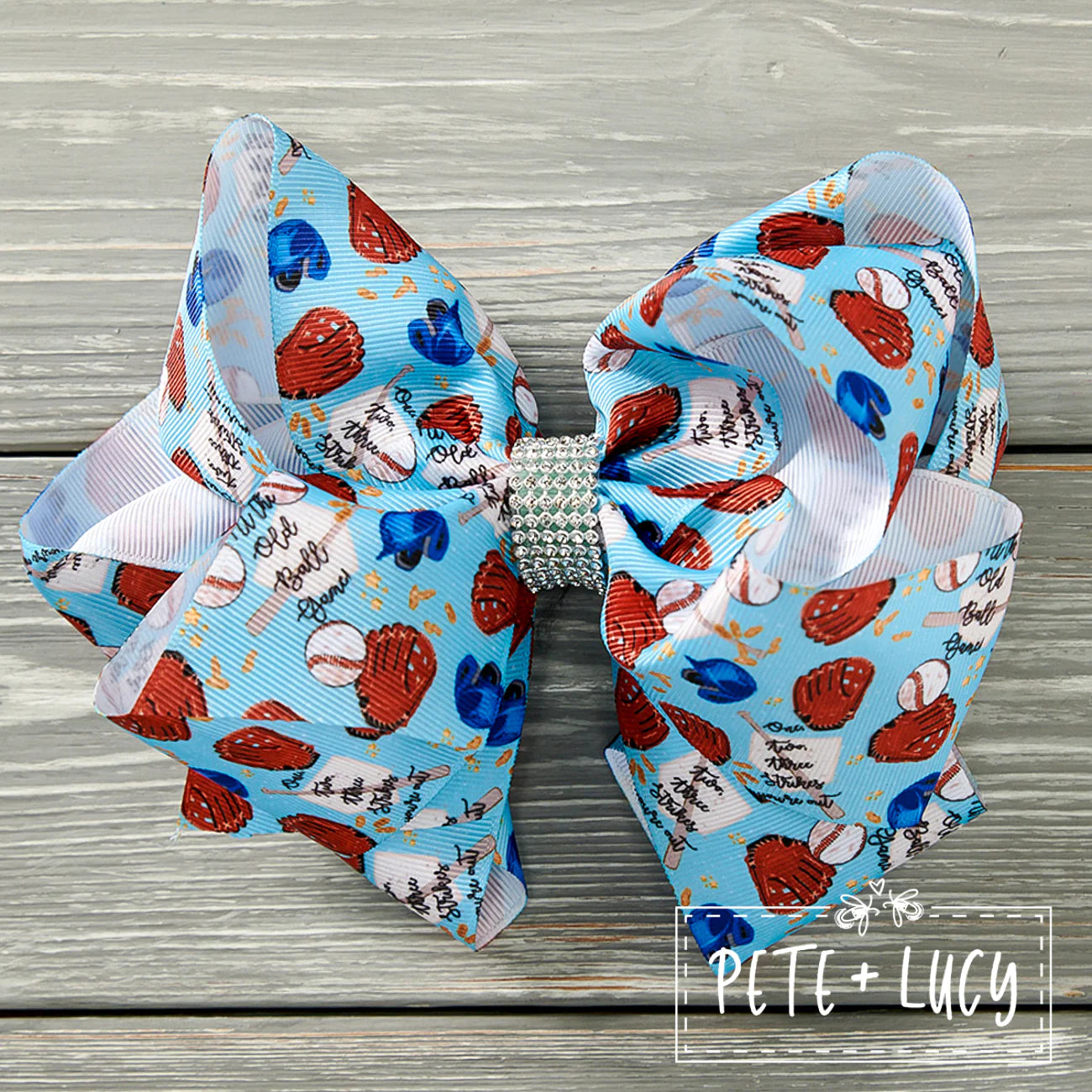 Old Ball Game Deluxe Bow by Pete + Lucy