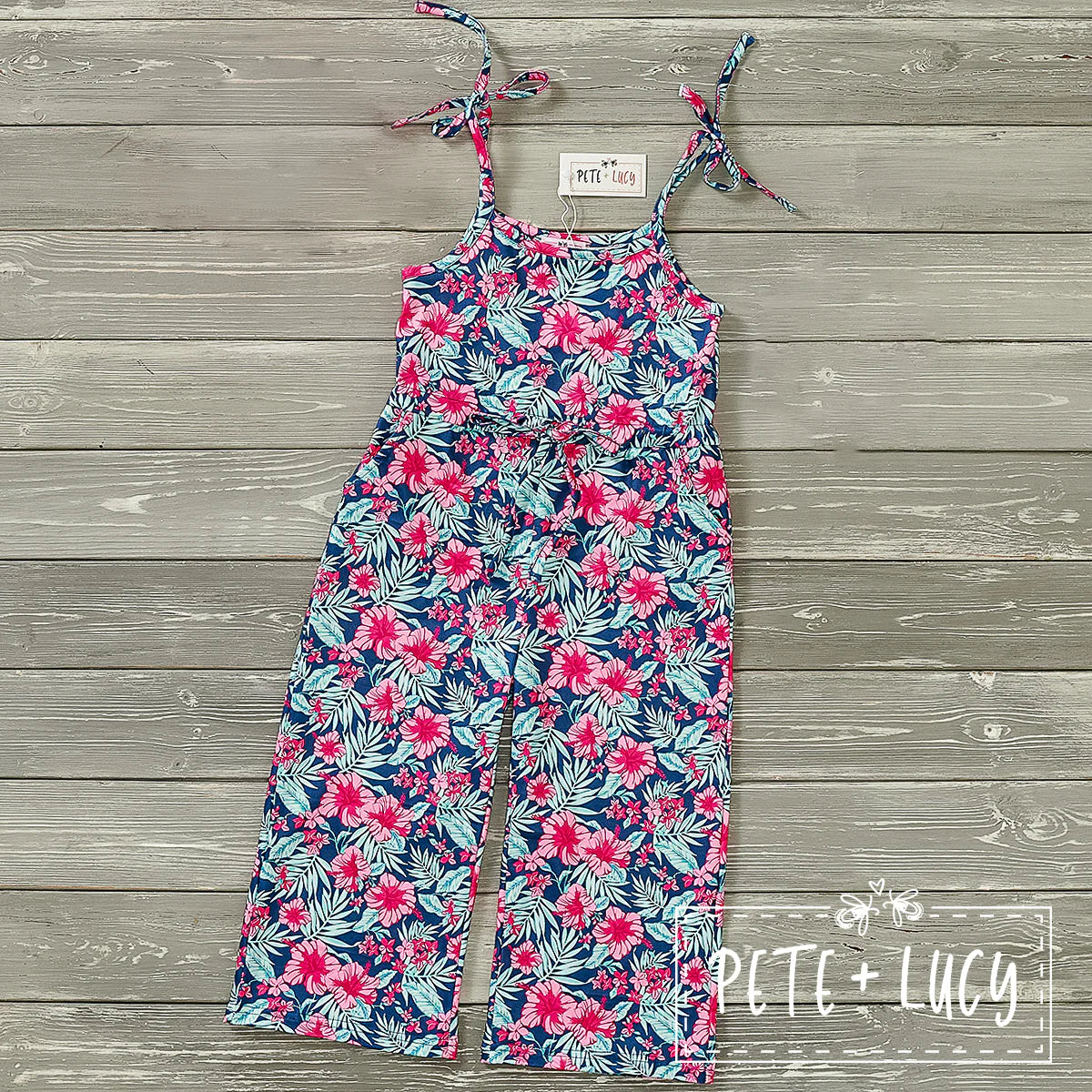 Tropical Paradise Girls Jumpsuit by Pete + Lucy